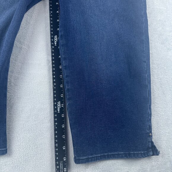 Gloria Vanderbilt Capri Jeans 12 Women's Amanda All Around Slimming Effect Blue - Picture 9 of 12